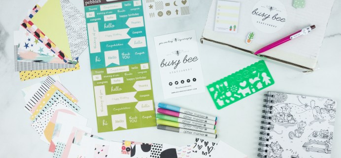 Busy Bee Stationery May 2019 Subscription Box Review