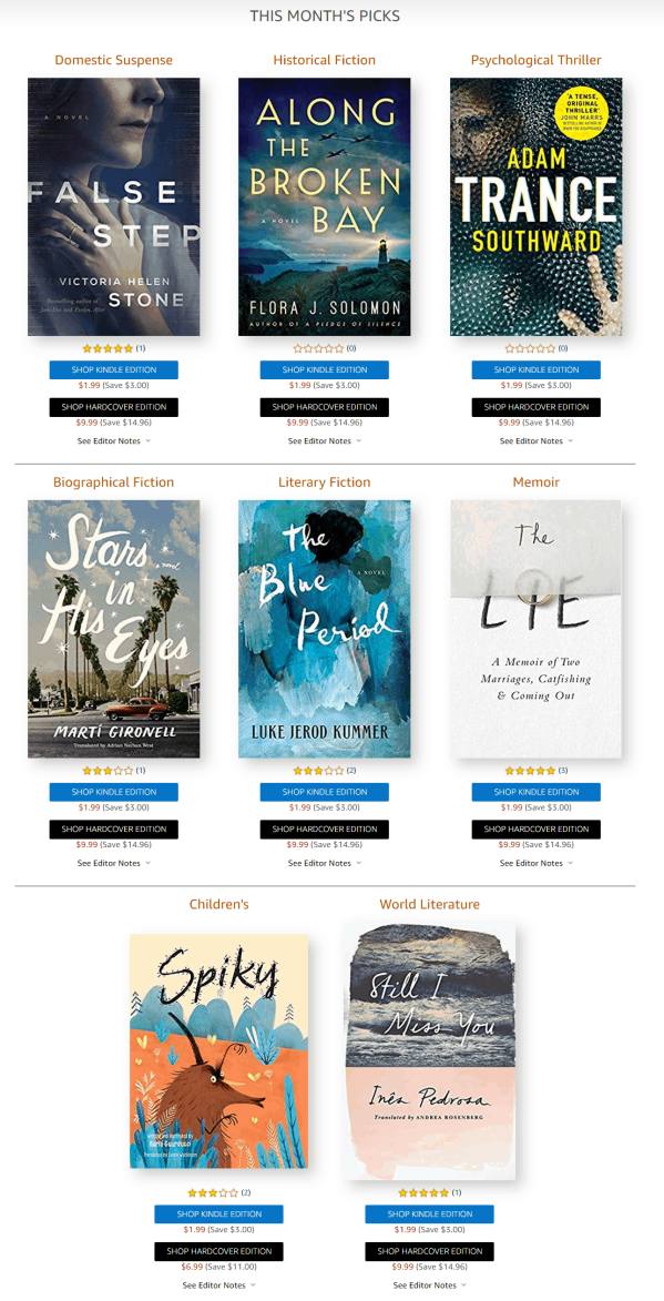 Amazon First Reads June 2019 Selections 1 Book Free for Amazon Prime