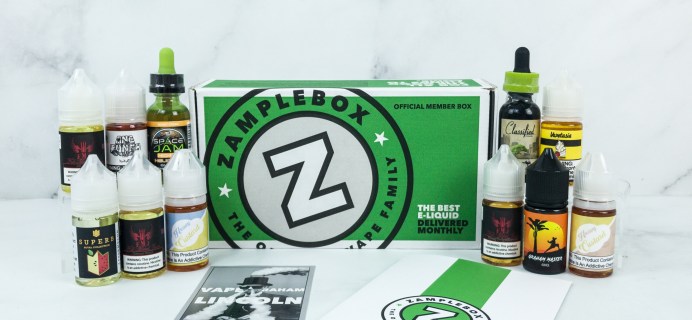 Zamplebox E-Juice May 2019 Subscription Box Review + Coupon!