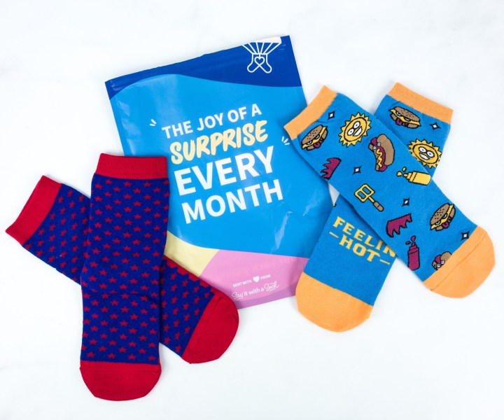 Say It With A Sock July 2019 Kids Sockscription Review + Coupon - Hello ...