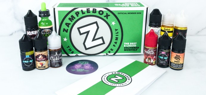 Zamplebox E-Juice June 2019 Subscription Box Review + Coupon!