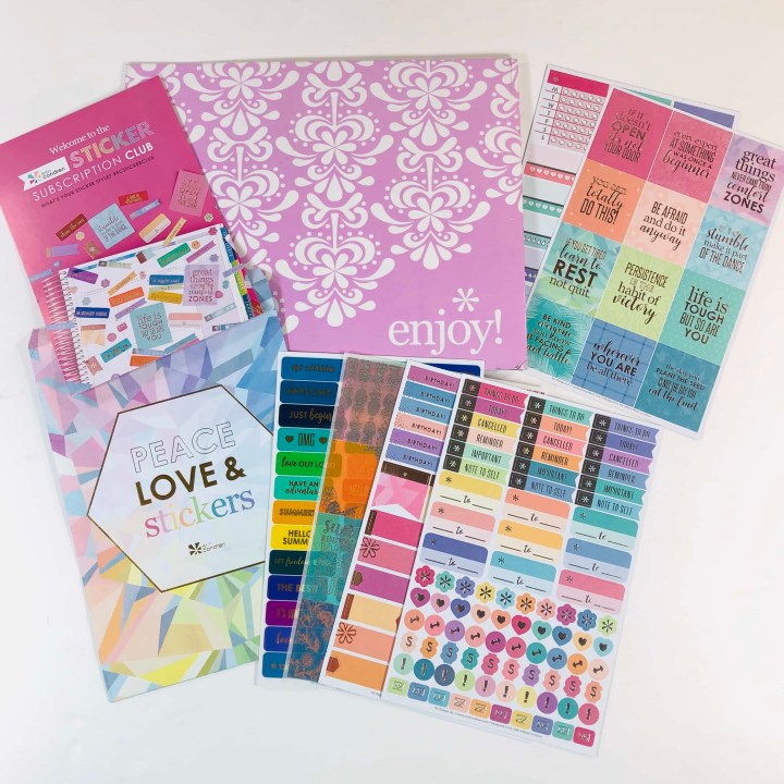 Erin Condren Sticker Club Summer 2019 Subscription Box Review Hello