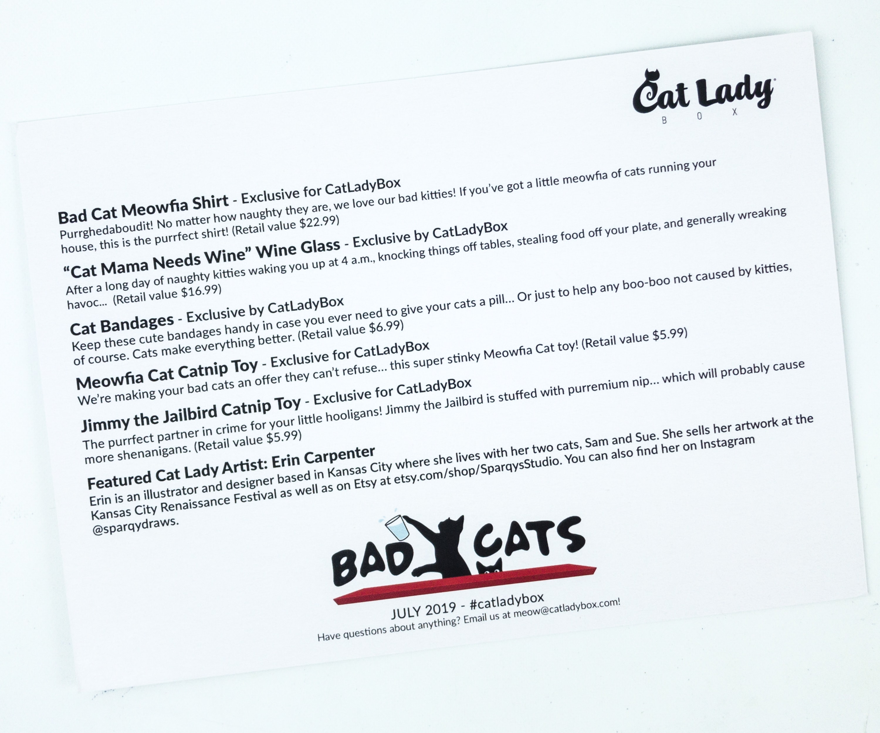 Cat Lady Box July 2019 Subscription Box Review + Coupon Hello