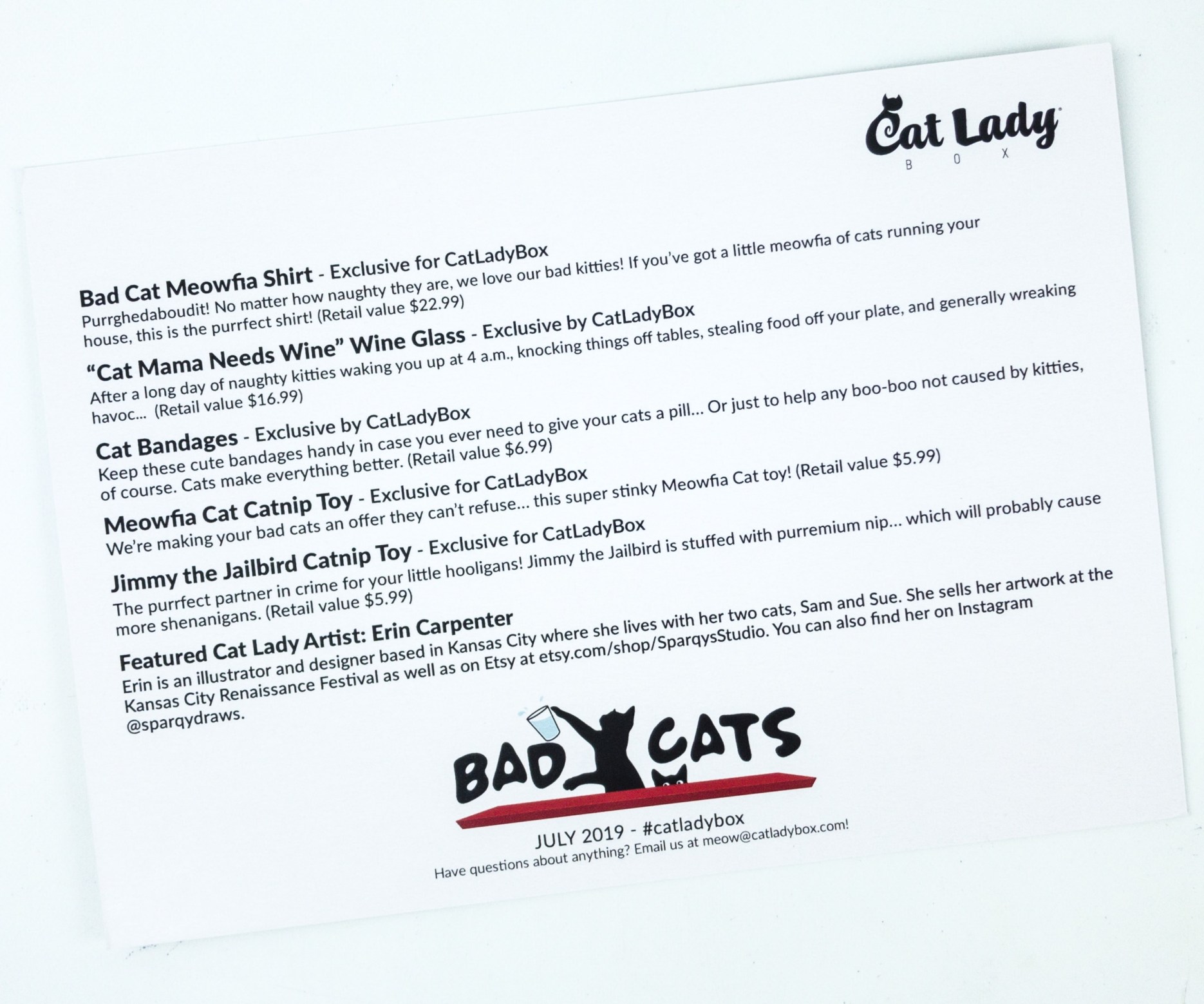 Cat Lady Box July 2019 Subscription Box Review + Coupon Hello Subscription