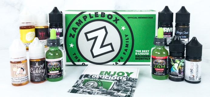 Zamplebox E-Juice July 2019 Subscription Box Review + Coupon!