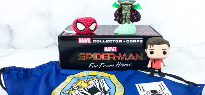 Marvel Collector Corps July 2019 Subscription Box Review – Spiderman Far From Home! Again