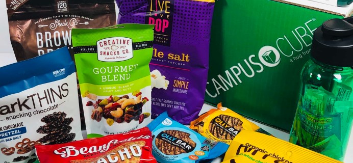 CampusCube College Care Package September 2019 Snacks & Essentials Box Review + Coupon!