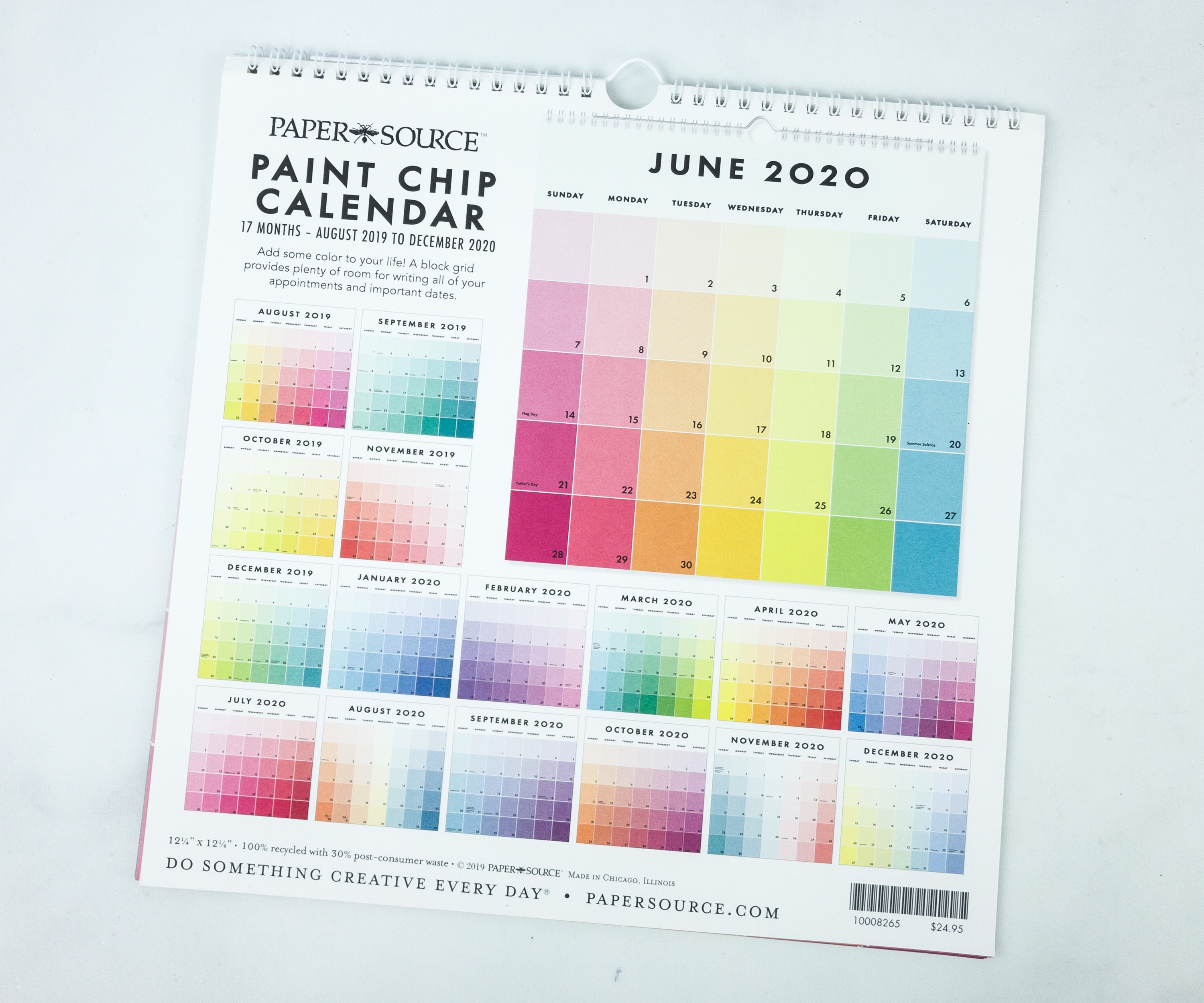 2019-2020 Paint Chip Calendar