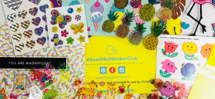Snail Mail Sticker Club August 2019 Subscription Box Review + Coupon