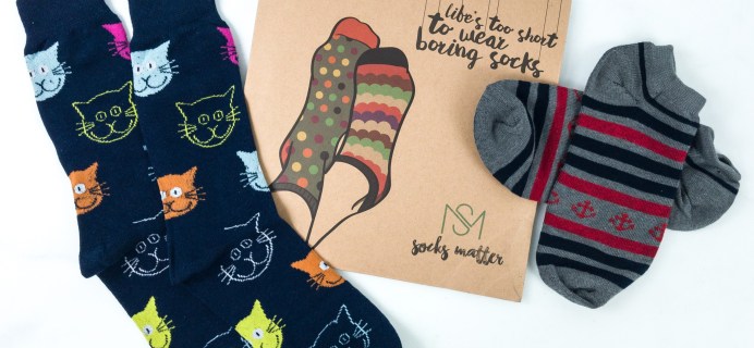 Socks Matter August 2019 Subscription Box Review + Coupon