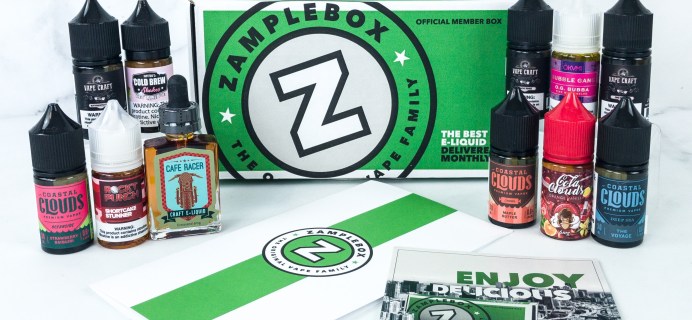 Zamplebox E-Juice August 2019 Subscription Box Review + Coupon!