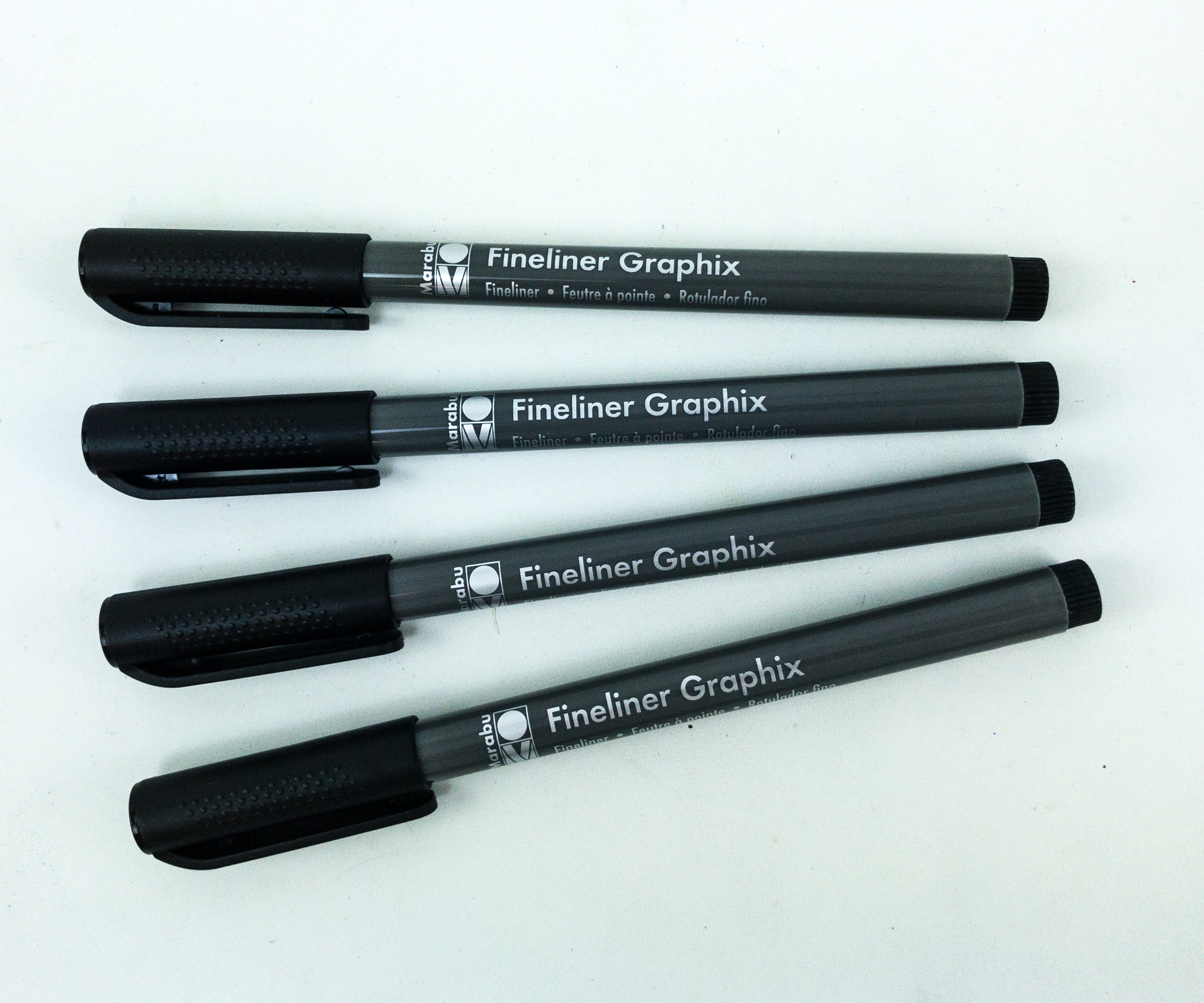 Marabu Graphix Fineliner Drawing Pens - Set of 12 Fine Point Pens