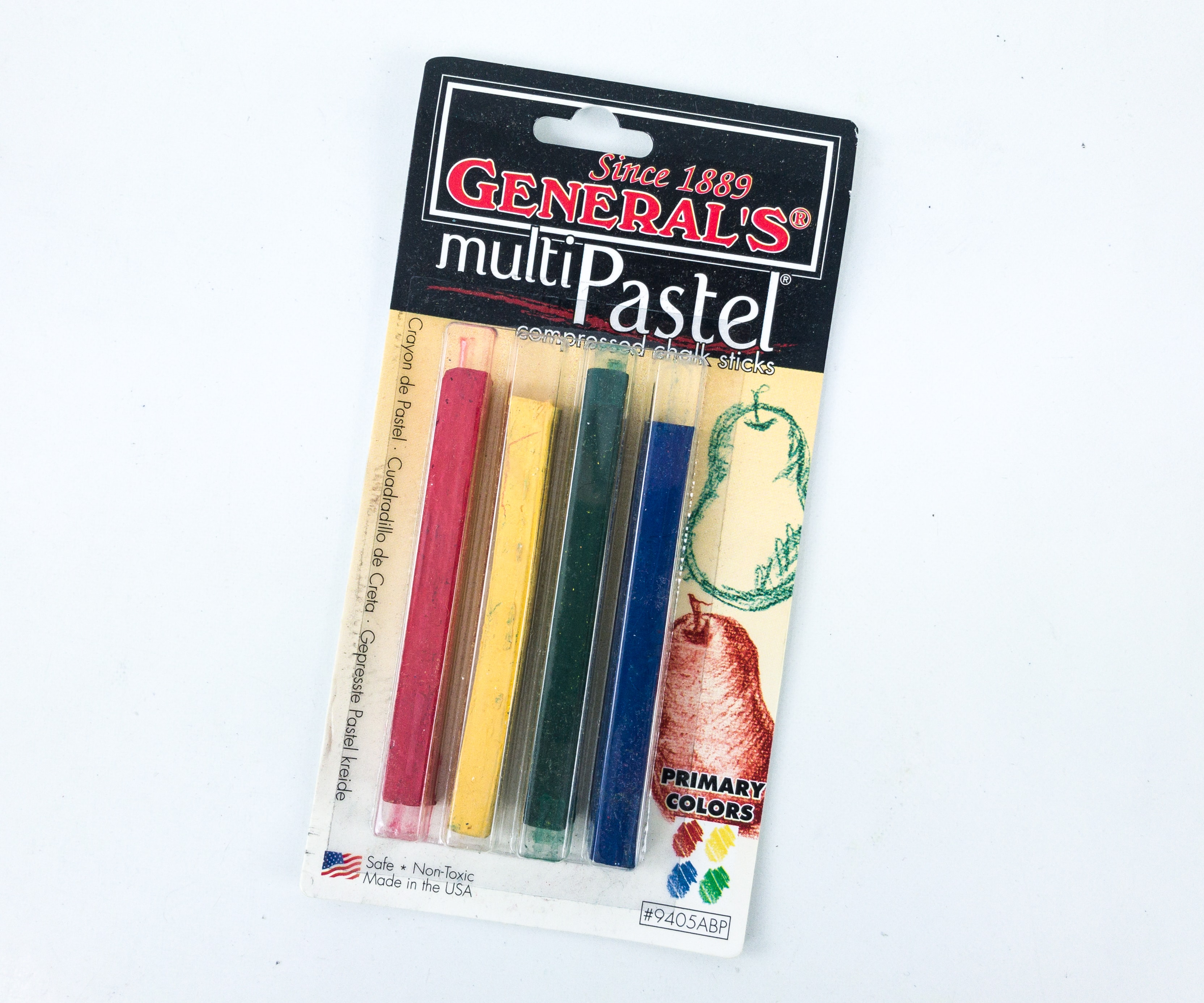 Compressed Pastel Crayon Sketching Color Set - 4 Pack