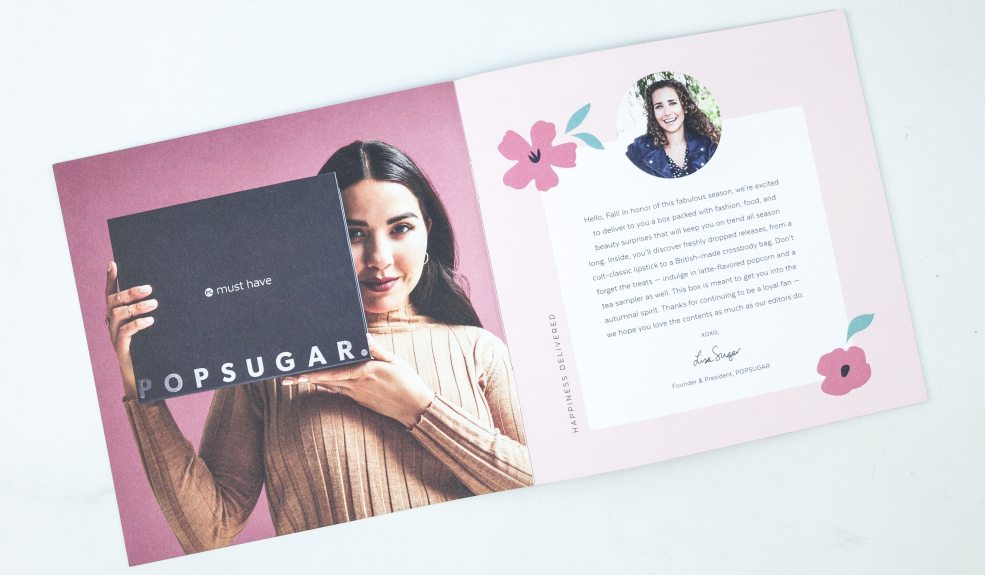 POPSUGAR Must Have Box Fall 2019 Review & Coupon - hello subscription