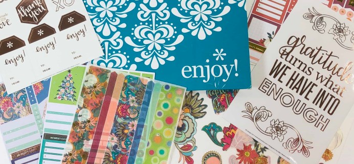 Erin Condren Sticker Club Fall 2019 Subscription Box Review