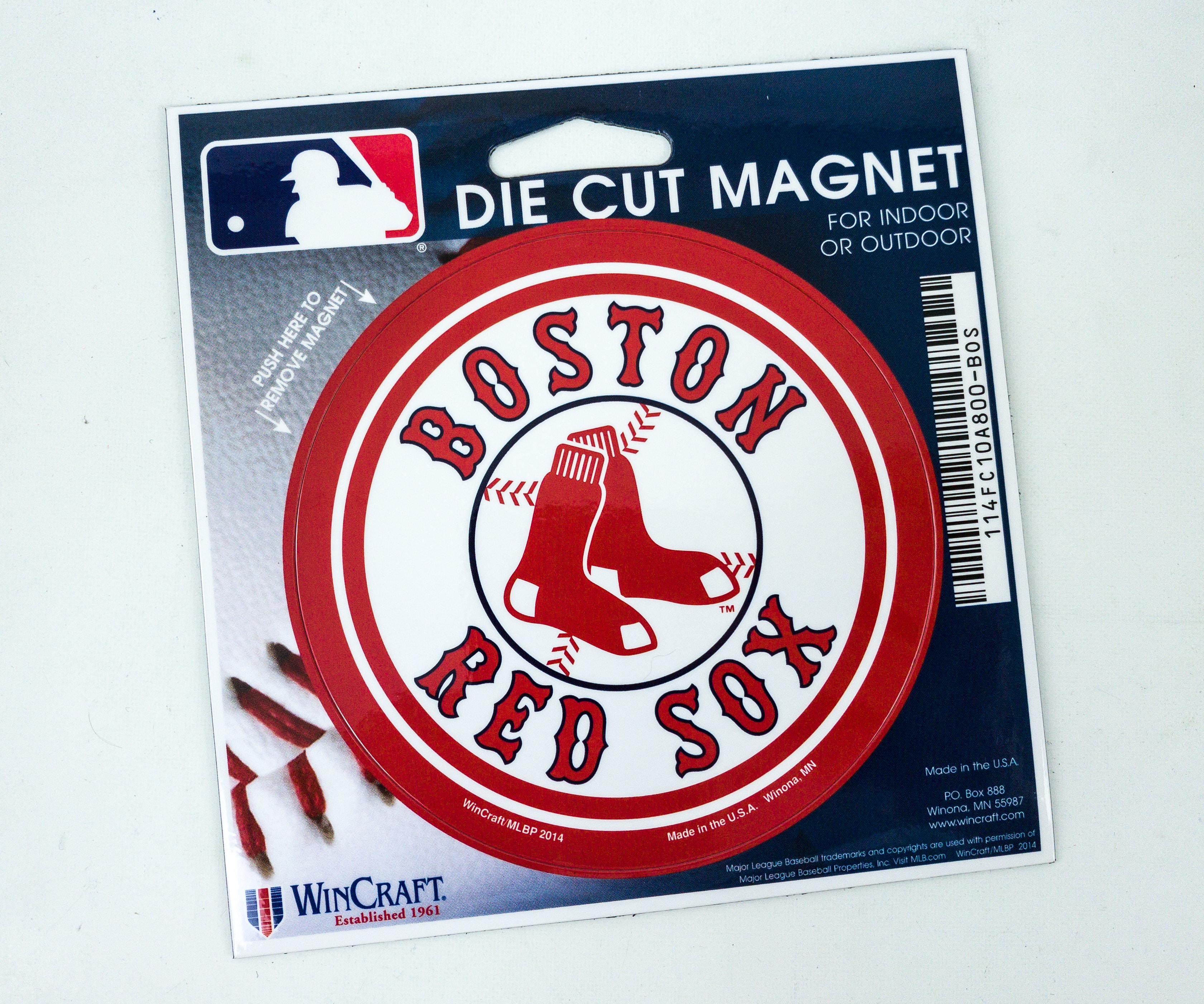 Boston Red Sox logo Type Twin Red Sox MLB Baseball Die-Cut Round