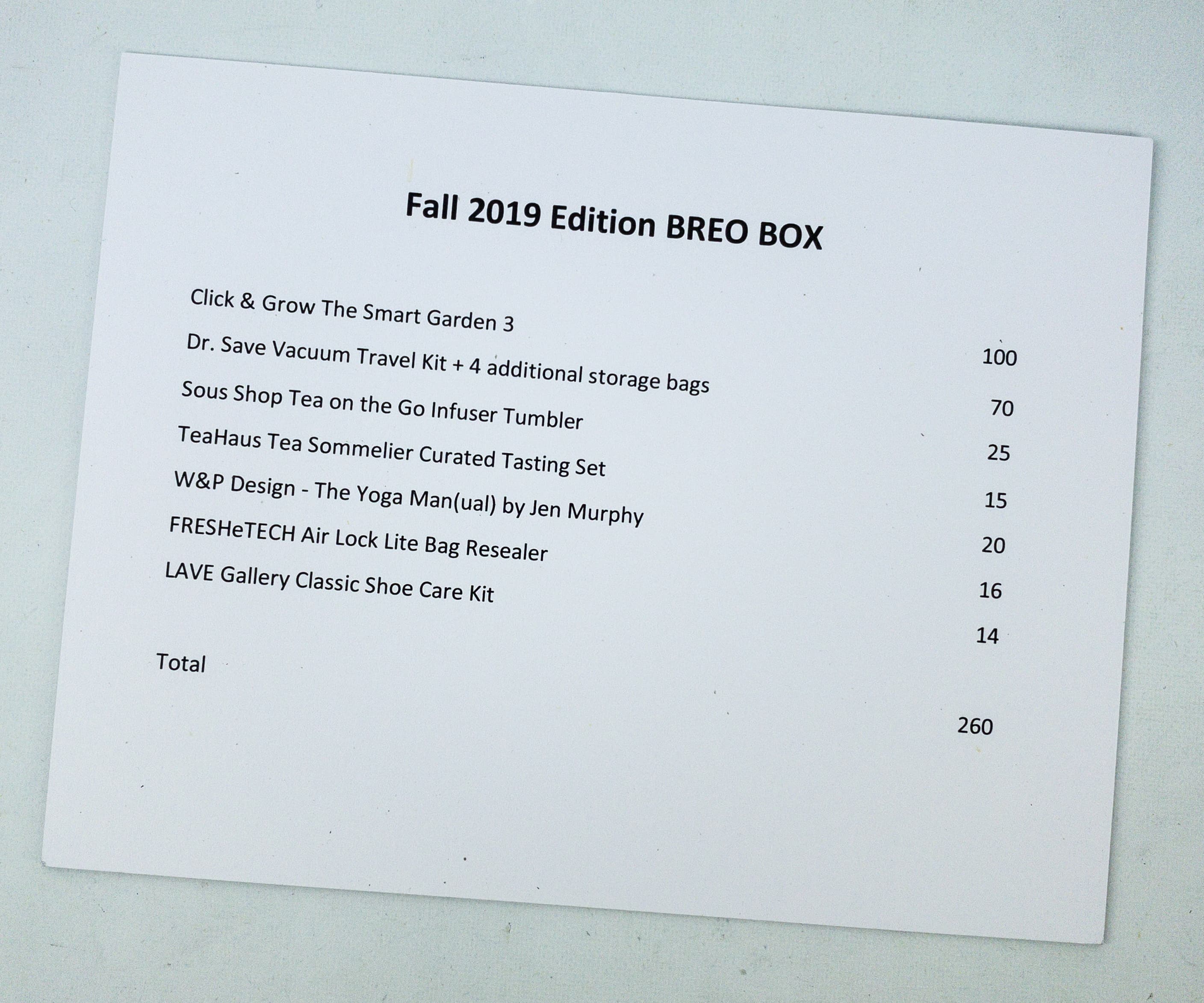 Breo Box Subscription Box Review + Coupon Fall 2019 Hello Subscription