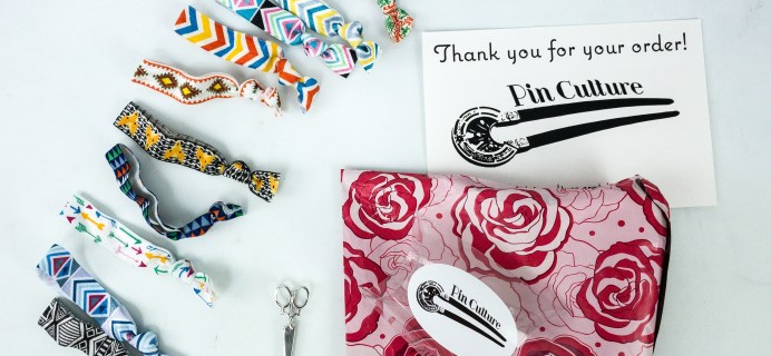 Pin Culture Subscription Box Review + Coupon  – Ribbon Ties Box