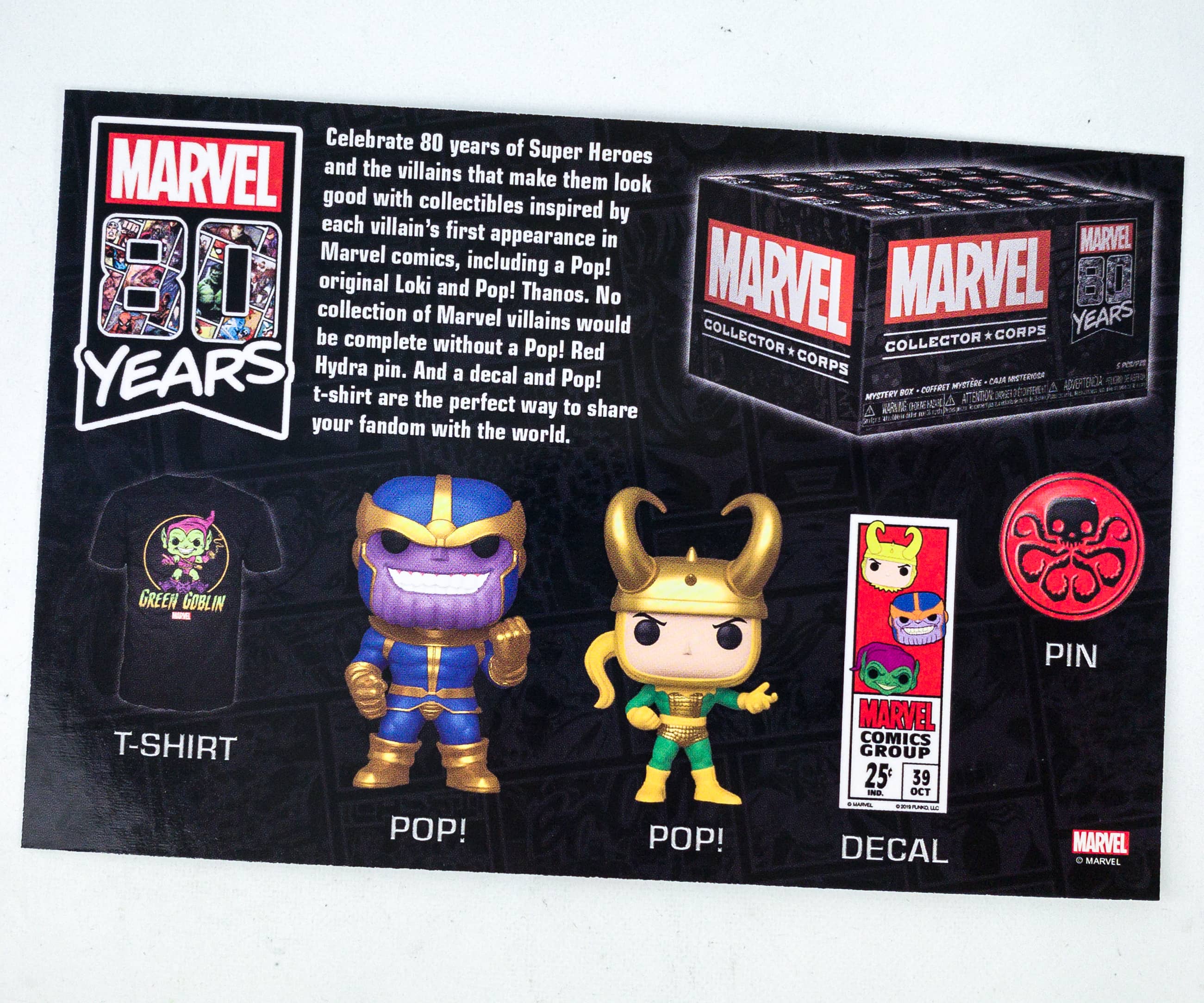 FUNKO POP MARVEL COLLECTOR CORPS FIRST APPEARANCE ENAMEL PIN AND PATCH New 