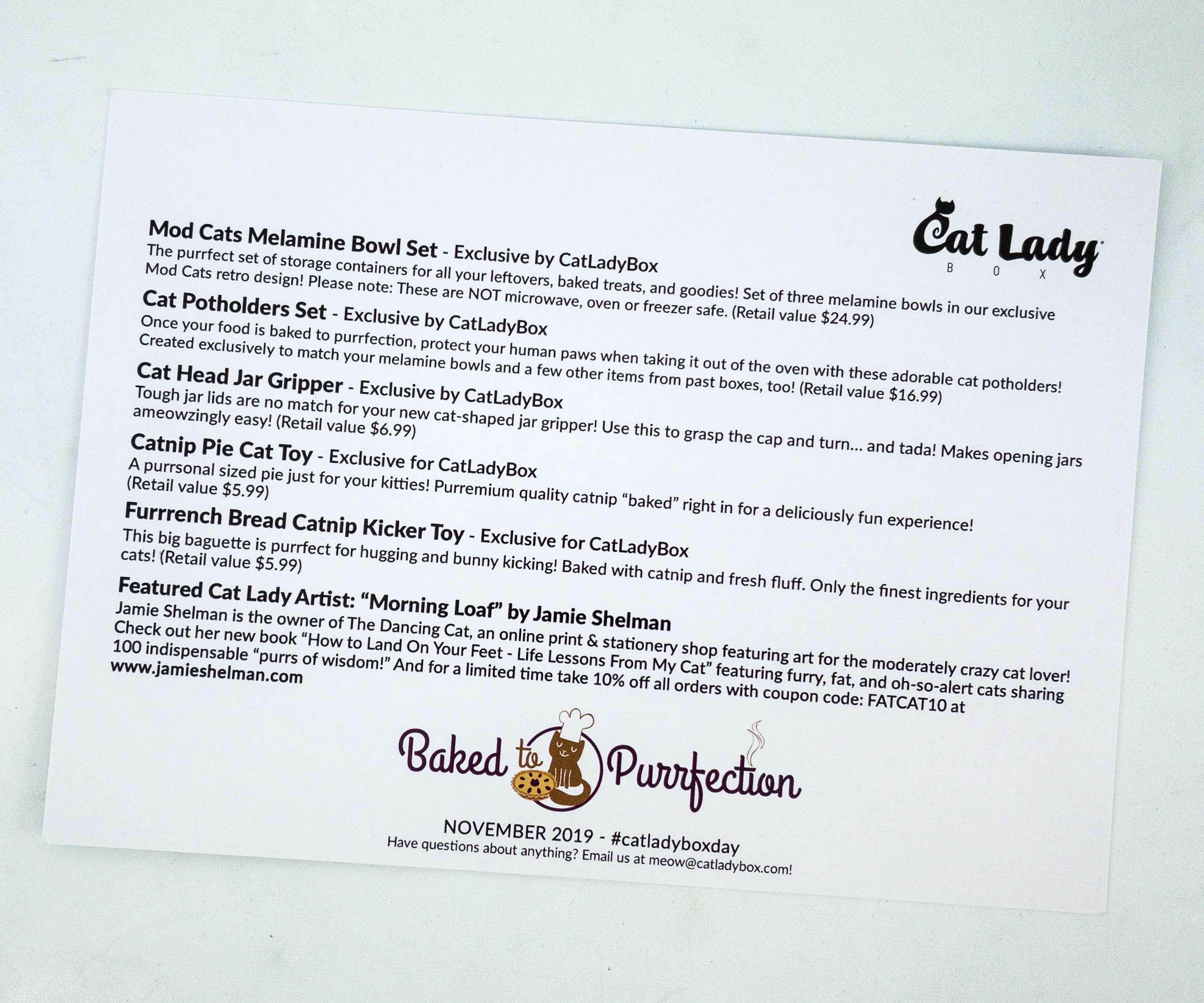 Cat Lady Box November 19 Subscription Box Review Hello Subscription