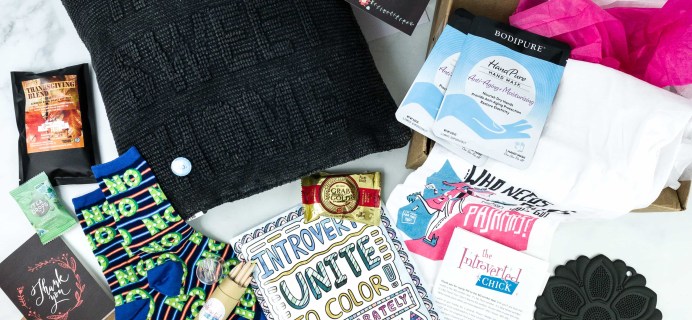 The Introverted Chick November 2019 Subscription Box Review + Coupon