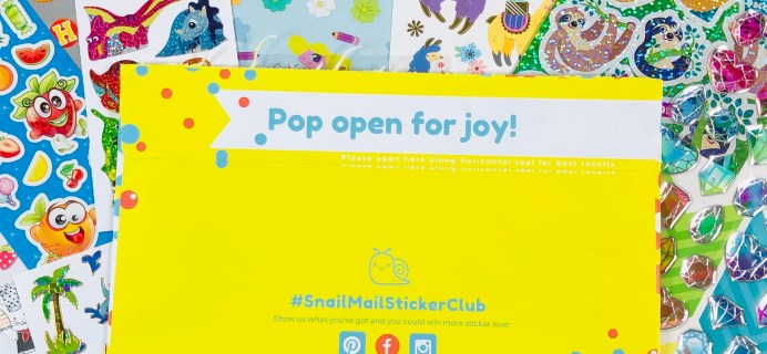 Snail Mail Sticker Club November 2019 Subscription Box Review + Coupon