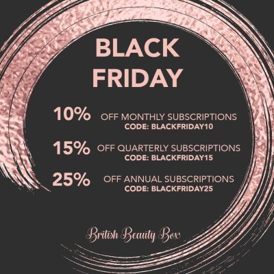 British Beauty Box Black Friday Deal: Save up to 25% on Subscriptions!
