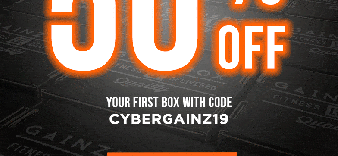 Gainz Box Black Friday & Cyber Monday Deal: Get 50% off your first box!