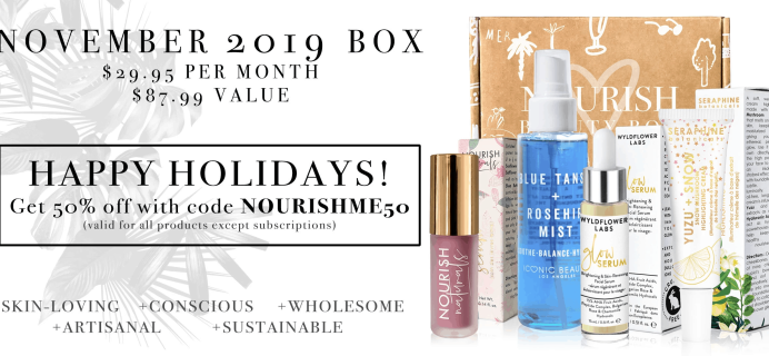 Nourish Beauty Box Black Friday Deal: 50% Off Site Wide Including Past Boxes!