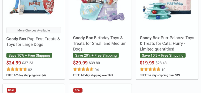 Chewy Goody Box Before Black Friday Deal: Save up to 20% on Goody Boxes! TODAY ONLY!