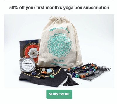 BuddhiBox Black Friday Deal: Save 50% off the first month of a yoga subscription!