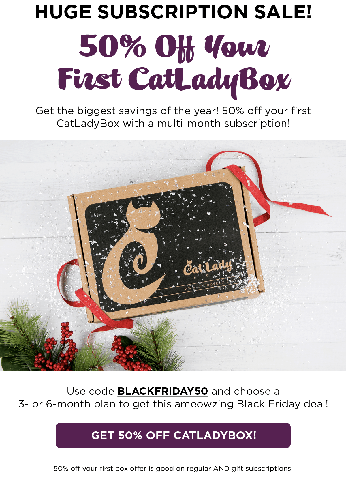 Cat Lady Box Black Friday Deals 50 Off First Box! Hello Subscription