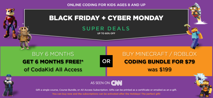 CodaKid Cyber Monday 2019 Coupon: FREE 6 Months & More!