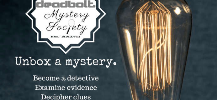 The Deadbolt Mystery Society Cyber Monday Deal: Save 30% for Cyber Monday!