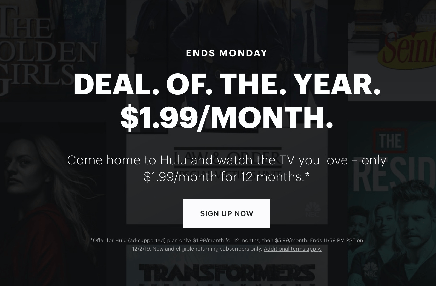 Hulu Cyber Monday Deal: Get An Entire YEAR Of Hulu For Just $1.99 Per ...