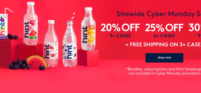 Hint Water Cyber Monday Deal: Save up to 30% off on Cases!