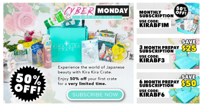 Kira Kira Crate Cyber Monday Sale: Up to $50 Off OR 50% Off First Box!