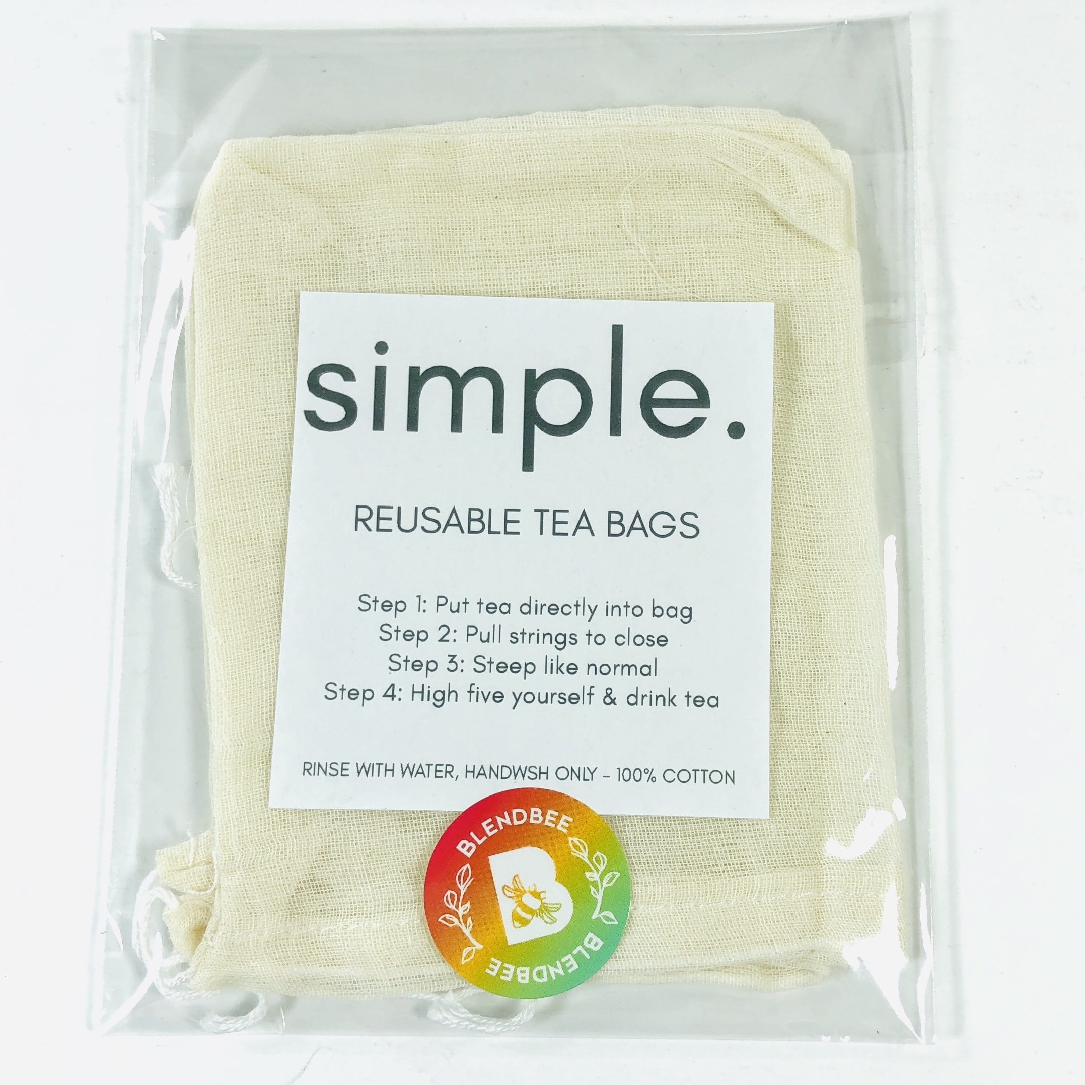 Tea Bag Extra Large – Reusable - Cold-Brew Tea - 100% Cotton – BlendBee Tea