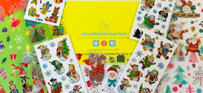 Snail Mail Sticker Club December 2019 Subscription Box Review + Coupon