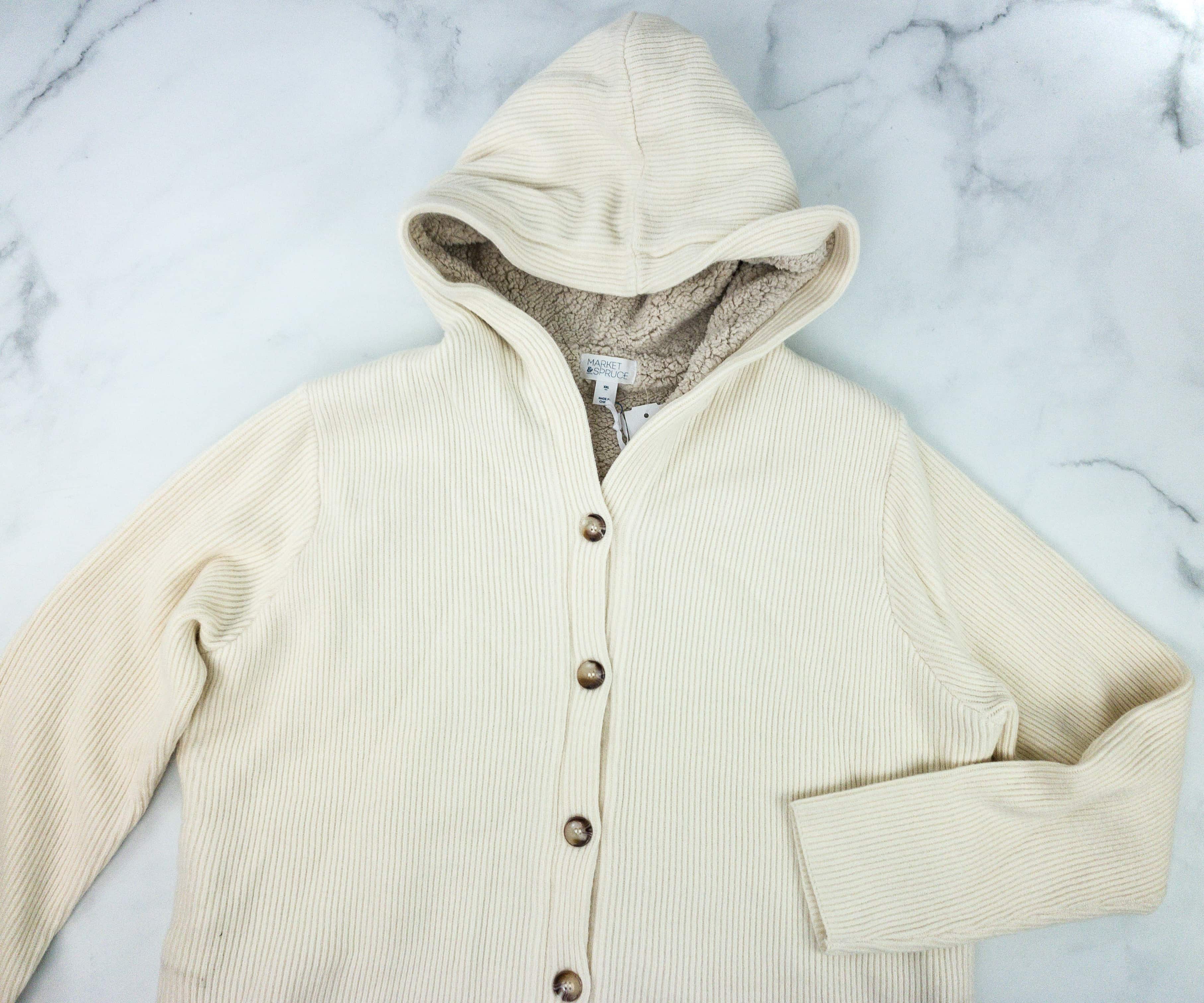 evolution by cyrus hooded cardigan