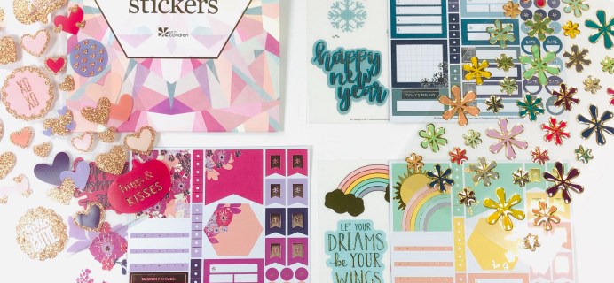 Erin Condren Sticker Club Winter 2019 Subscription Box Review