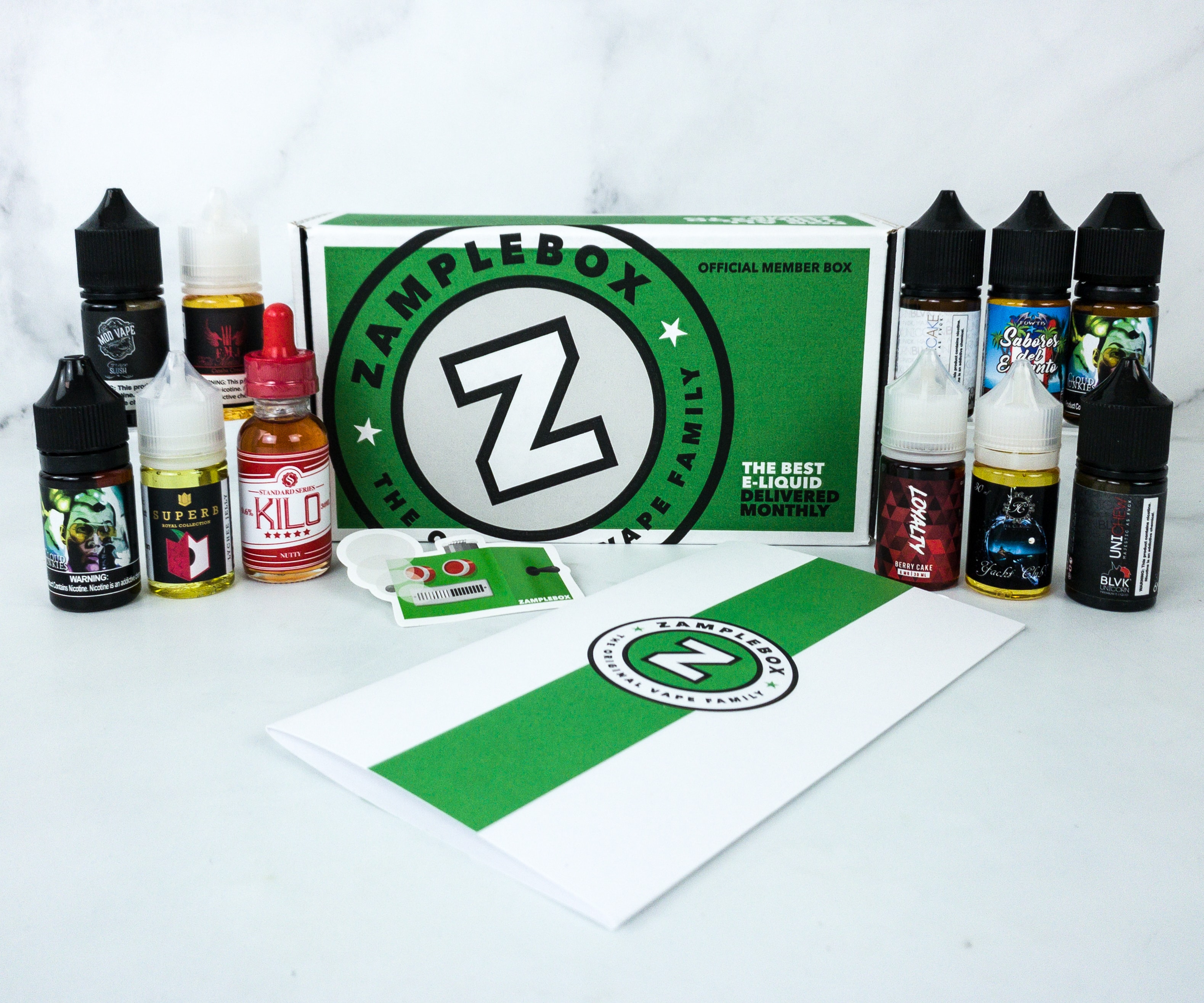 ZampleBox E Juice January 2020 Subscription Box Review Coupon