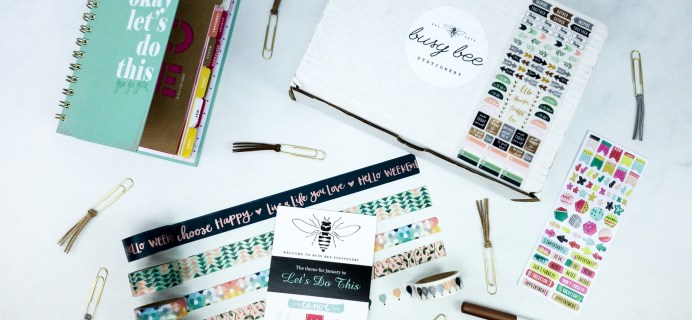 Busy Bee Stationery January 2020 Subscription Box Review
