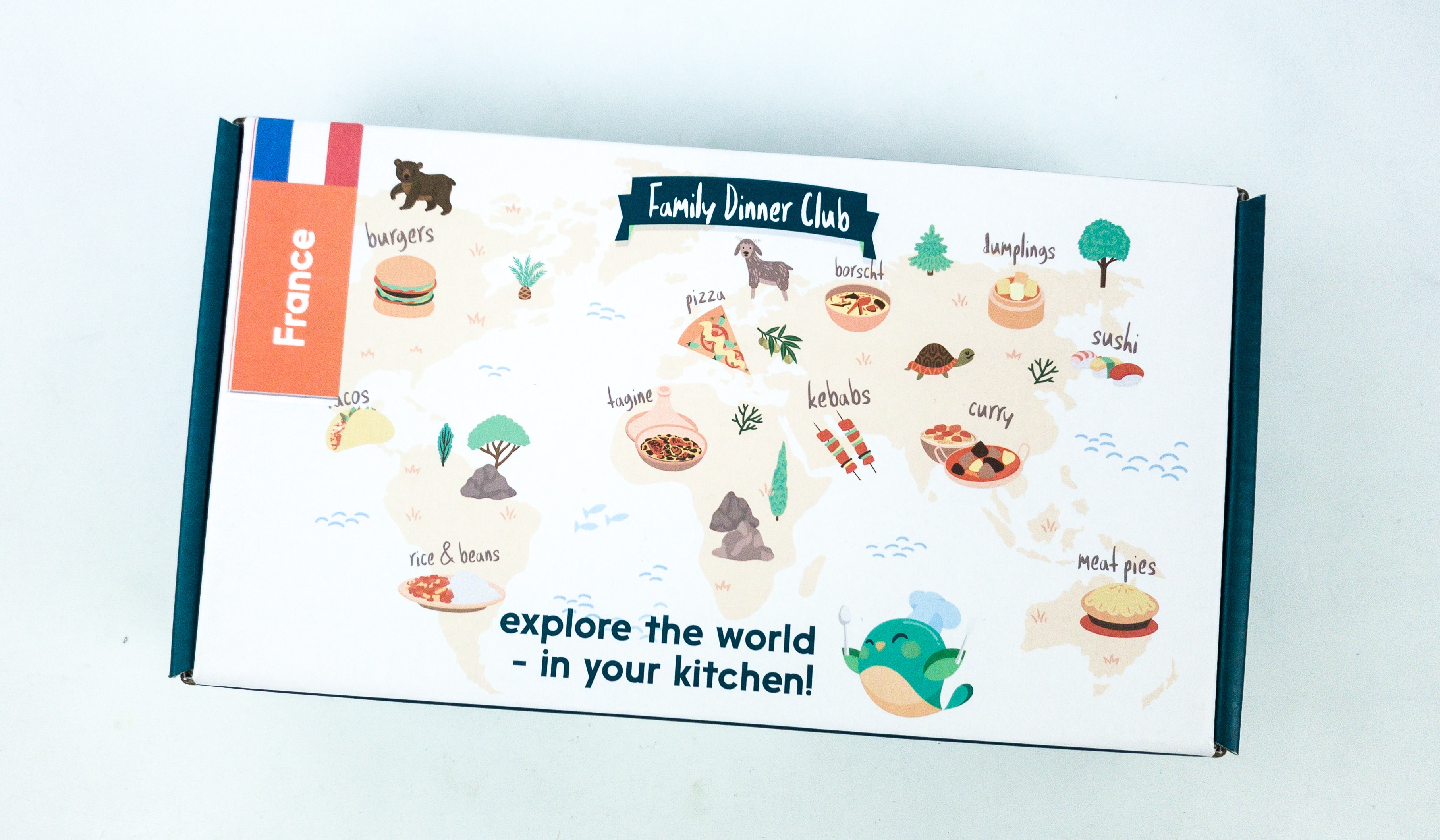  Eat2Explore Subscription Box - Explore the World Through Food/ Box Includes 3 Kid-Friendly Recipes, Shopping List for Fresh Ingredients &  Cooking Tools