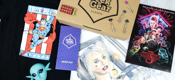Geek Gear Box January 2020 Subscription Box Review + Coupon