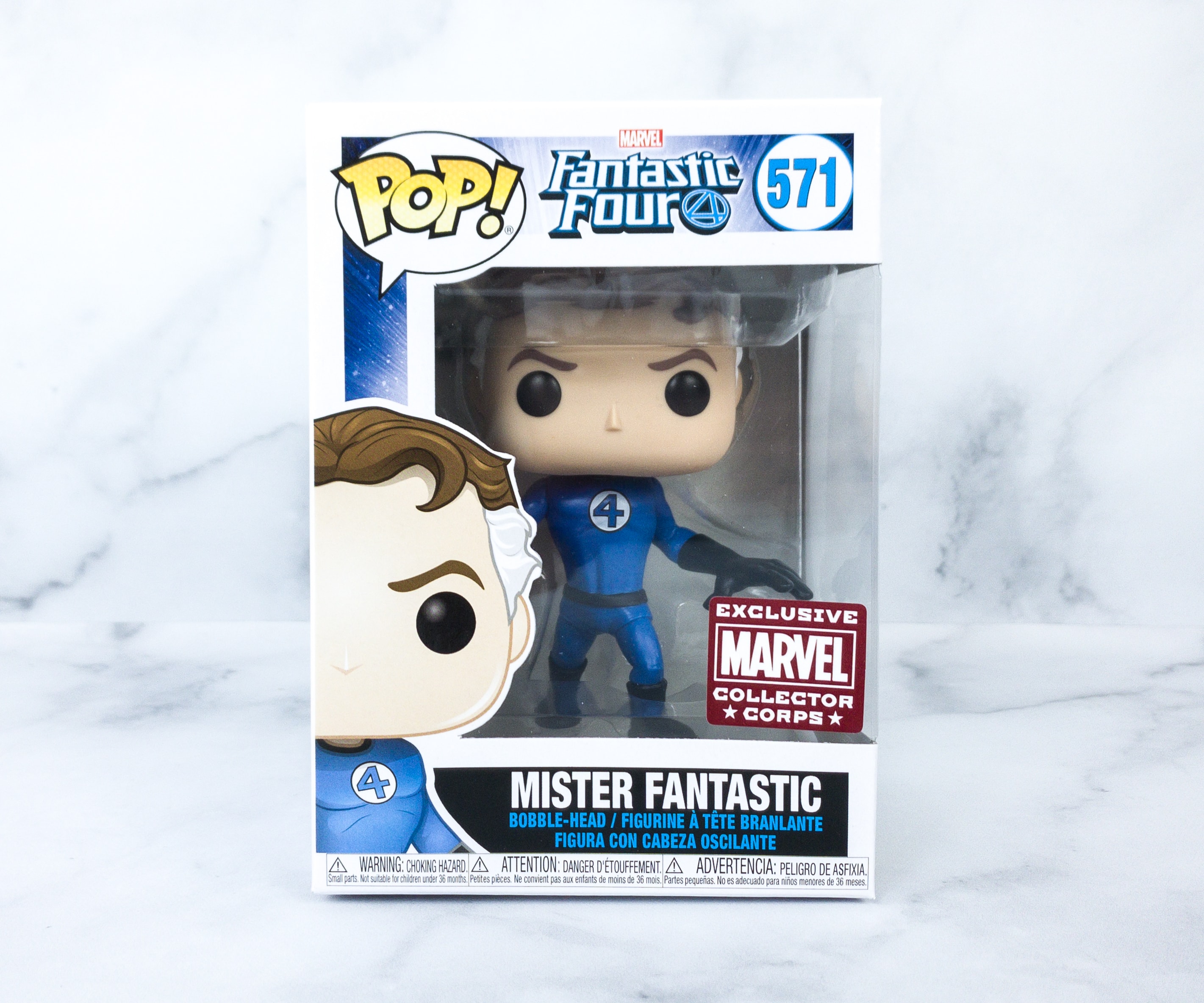 Marvel Fantastic Four #571 Mr Fantastic Collector Corps Exclusive New Funko POP 