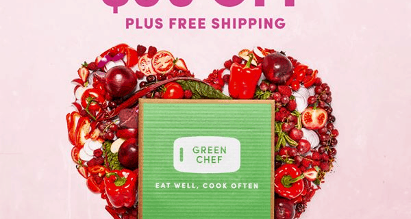 Green Chef Valentine’s Day Deal: Get $90 off your first four boxes plus FREE shipping!