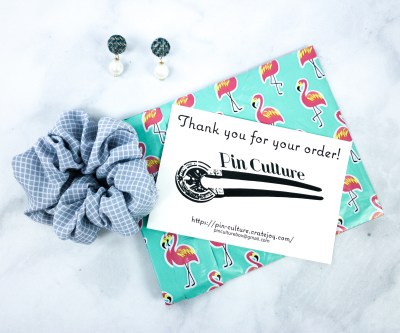 Pin Culture Subscription Box Review + Coupon – January 2020 Scrunchie & Earrings Box