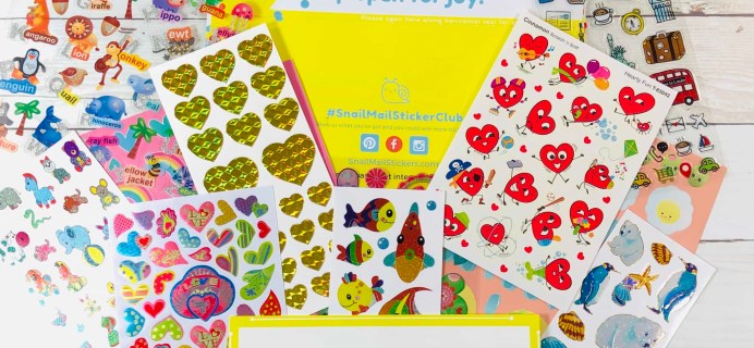 Snail Mail Sticker Club February 2020 Subscription Box Review + Coupon