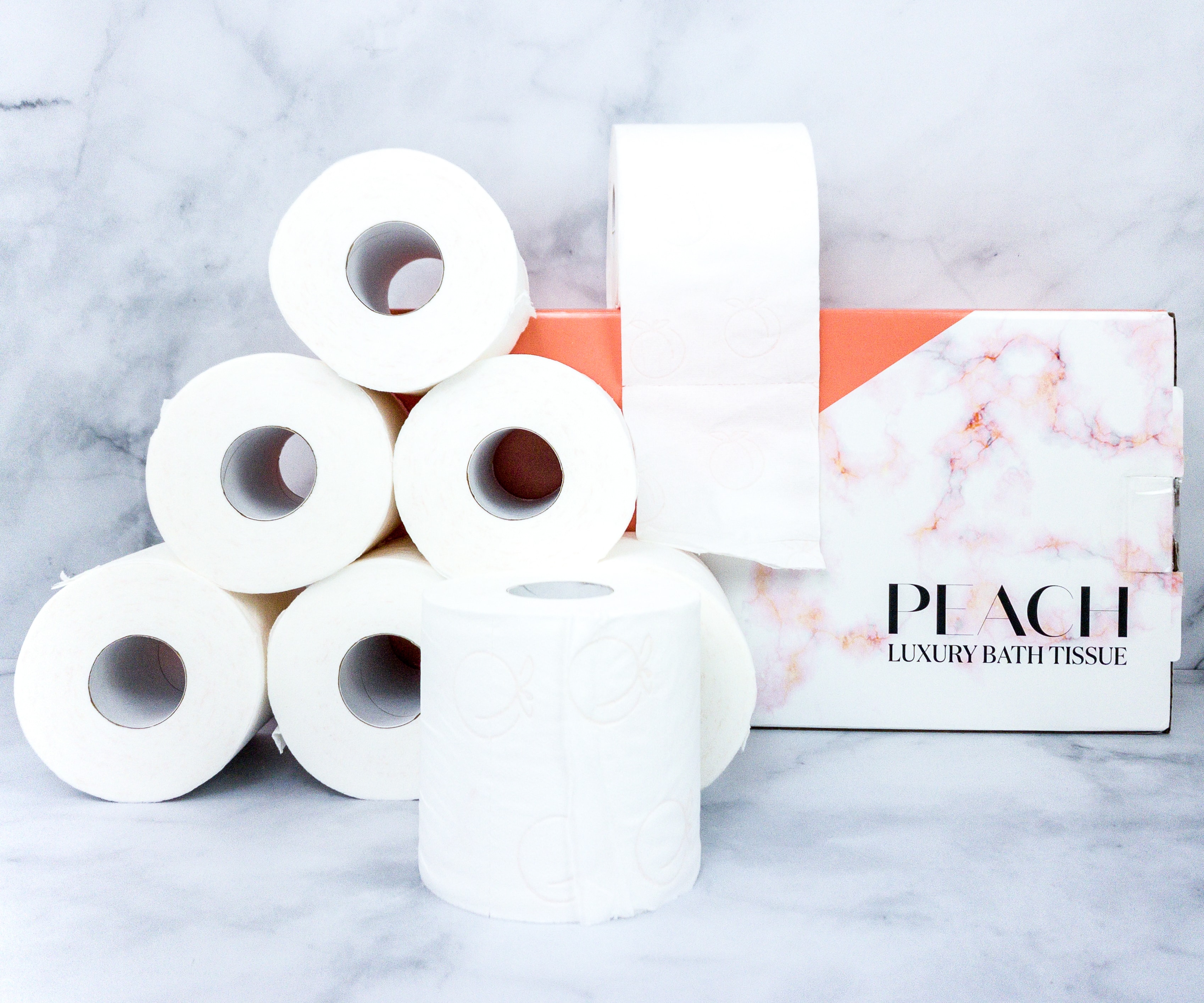 peach toliet paper